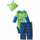 Baby Boys' Three-Piece Bodysuit Cap and Pant Set