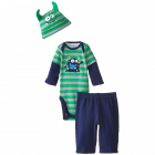 Baby Boys' Three-Piece Bodysuit Cap and Pant Set