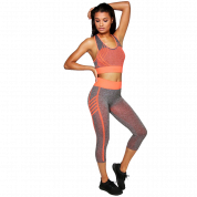 Zoe Neon Stripe Sports Crop + Running Legging Set