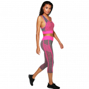 Zoe Neon Stripe Sports Crop + Running Legging Set