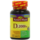 Nature Made Vitamin D3 2000 IU Value Size