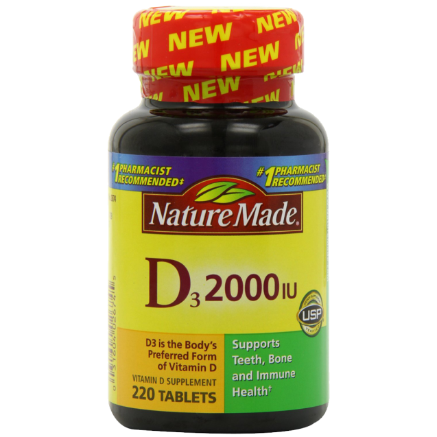 Nature Made Vitamin D3 2000 IU Value Size