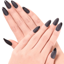 Ejiubas Grey Color Matte with Glossy Finish Nail Tips
