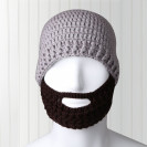Unisex Knit Beanie Stubble Beard