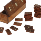 Wooden Domino Game with Nautical Storage Box