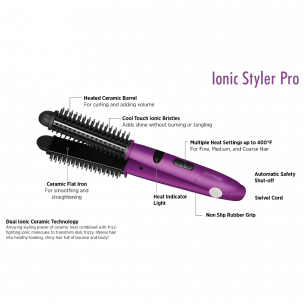 InStyler Ionic Styler Pro Ionic Hot Brush and Ceramic Flat Iron