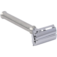 Luxrite Butterfly Head Safety Razor - Long Stainless Steel Handle