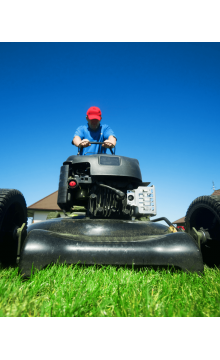 Man mowing the lawn 