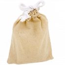Beige Color Cotton Pouch with Drawstring for Gift Packaging