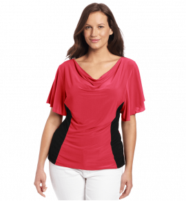 Flutter Sleeve Colorblock Top
