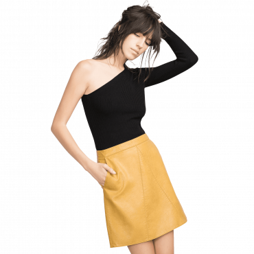 Faux Leather Skirt