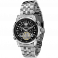 Louis XVI L'argent Noir Sapphire Mechanical Automatic Watch
