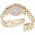 Nine West Women's Champagne Dial Gold Tone Bracelet Watch