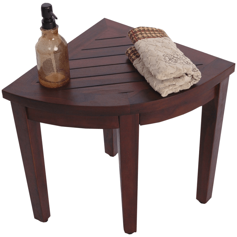 Oasis Bathroom Teak Corner Shower Seat Stool Chair Bench