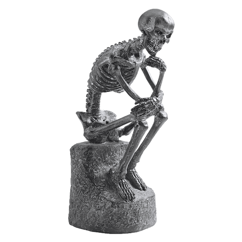 Design toscano the skeleton thinker statue