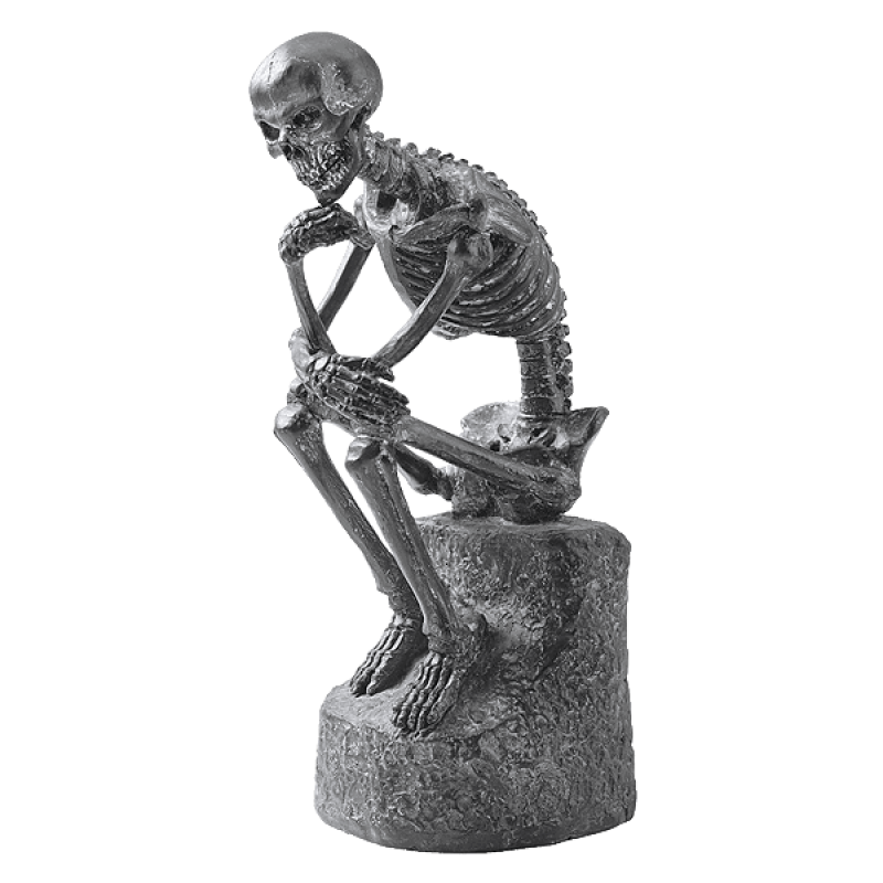 Design toscano the skeleton thinker statue
