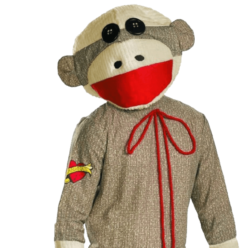 Disguise costumes - adult sock monkey 