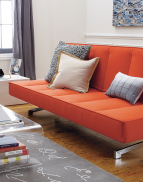 Flex Orange Sleeper Sofa
