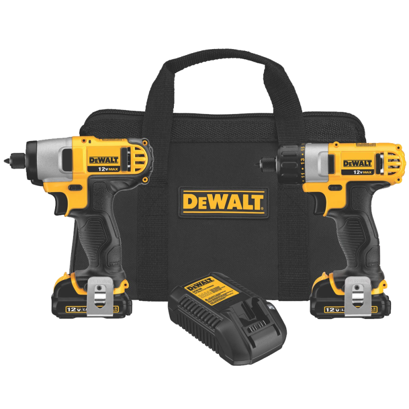 DEWALT DCK210S2 12-Volt Max Screwdriver-Impact Driver Combo Kit 