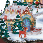Rudolph the Red Nosed Reindeer Light Up Village Sculpture by Hawthorne Village 