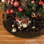 Valery Madelyn 48- Luxury Collection Burgundy and Gold Christmas Tree Skirt