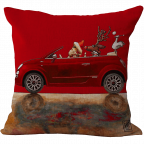 Comi Vintage Christmas Jolly Santa Clau Square Pillowcase Cushion Cover Case