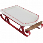 Hallmark Home Holiday Ceramic and Metal Serving Sleigh Platter