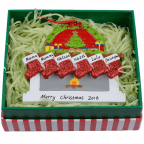 MAXORA Personalized Ornaments Fireplace Stockings Keepsakes Christmas Gift Box 
