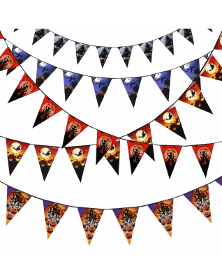 5 Set Triangle Flag Halloween Decorations Party 