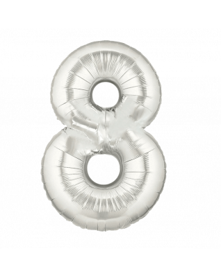 Andaz Press Giant Silver Helium Foil Balloon Party Kit with Sign