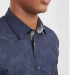 KIRKCUD Floral jacquard cotton shirt 