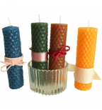 Hand Rolled 100% natural pure beeswax candle aroma Yellow