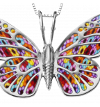 Butterfly Necklace Polymer Clay Jewelry