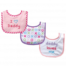 Luvable Friends I Love Mommy and Daddy Baby Bibs