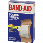 Band-Aid Brand Adhesive Bandages Extra Large Tough Strips 10 Count 