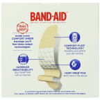 Band-Aid Brand Adhesive Bandages Sheer Strips Assorted 60 Count 
