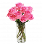 Pink&White Long Stemmed Roses