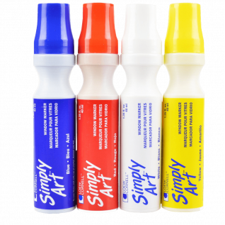 Art supplies value pack includes 12 acrylic paints 25 paint brushes and 4 window markers
