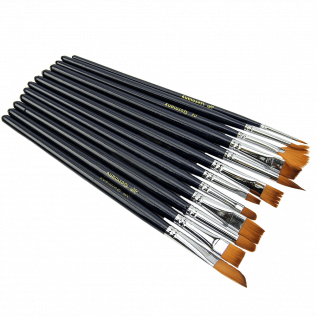 Artist paint brush set nylon hair watercolor acrylic oil painting supplies