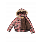 Brown girls plaid winter_jacket