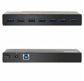 Inateck 7-Port USB 3.0 Hub with 12V 3A Power Adapter and 7 BC 1.2 Charging Ports 