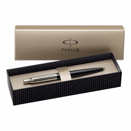 Parker Jotter Red Chrome Trim Ball Pen Gift-Boxed