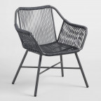 Charcoal Gray String Durban Outdoor Dining Chair