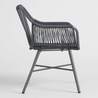 Charcoal Gray String Durban Outdoor Dining Chair