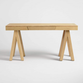 Bleached Oak And Poplar Gemma Sawhorse Desk