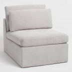 Gray Emmett Modular Sectional Armless Chair