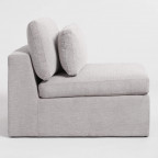 Gray Emmett Modular Sectional Armless Chair
