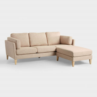 Oatmeal Woven Noelle Sofa And Ottoman