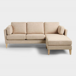 Oatmeal Woven Noelle Sofa And Ottoman