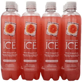 Sparkling ICE Spring Water Pink Grapefruit 17-Ounce Bottles